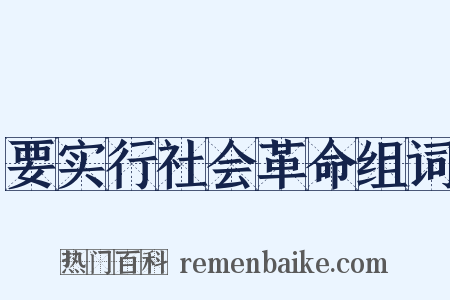 要实行社会革命组词是什么意思的图片